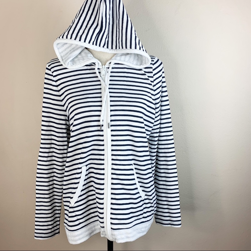 Ideal Stripe Hoodie Sweater Jacket